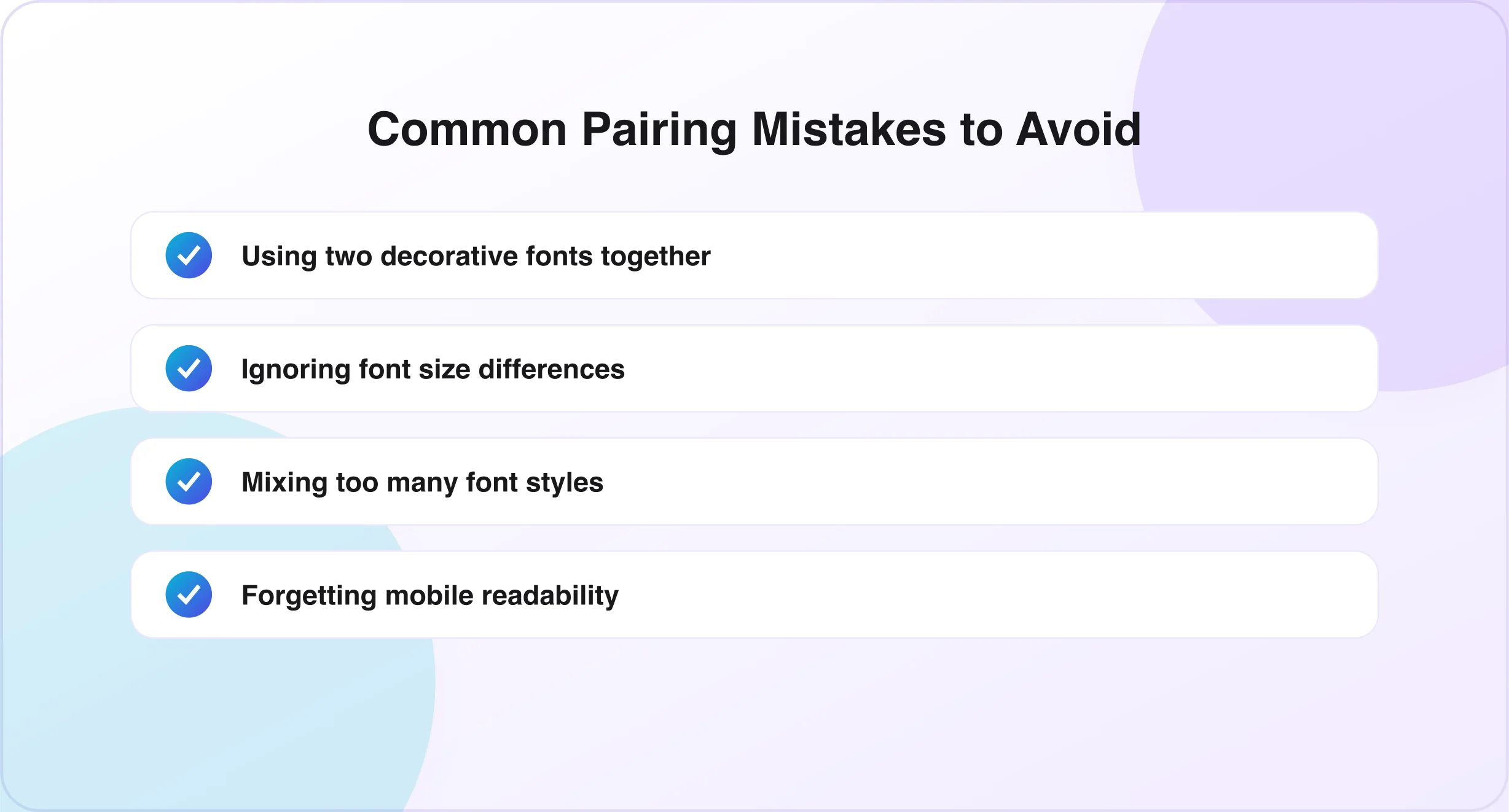 Common cursive font pairing mistakes designers make