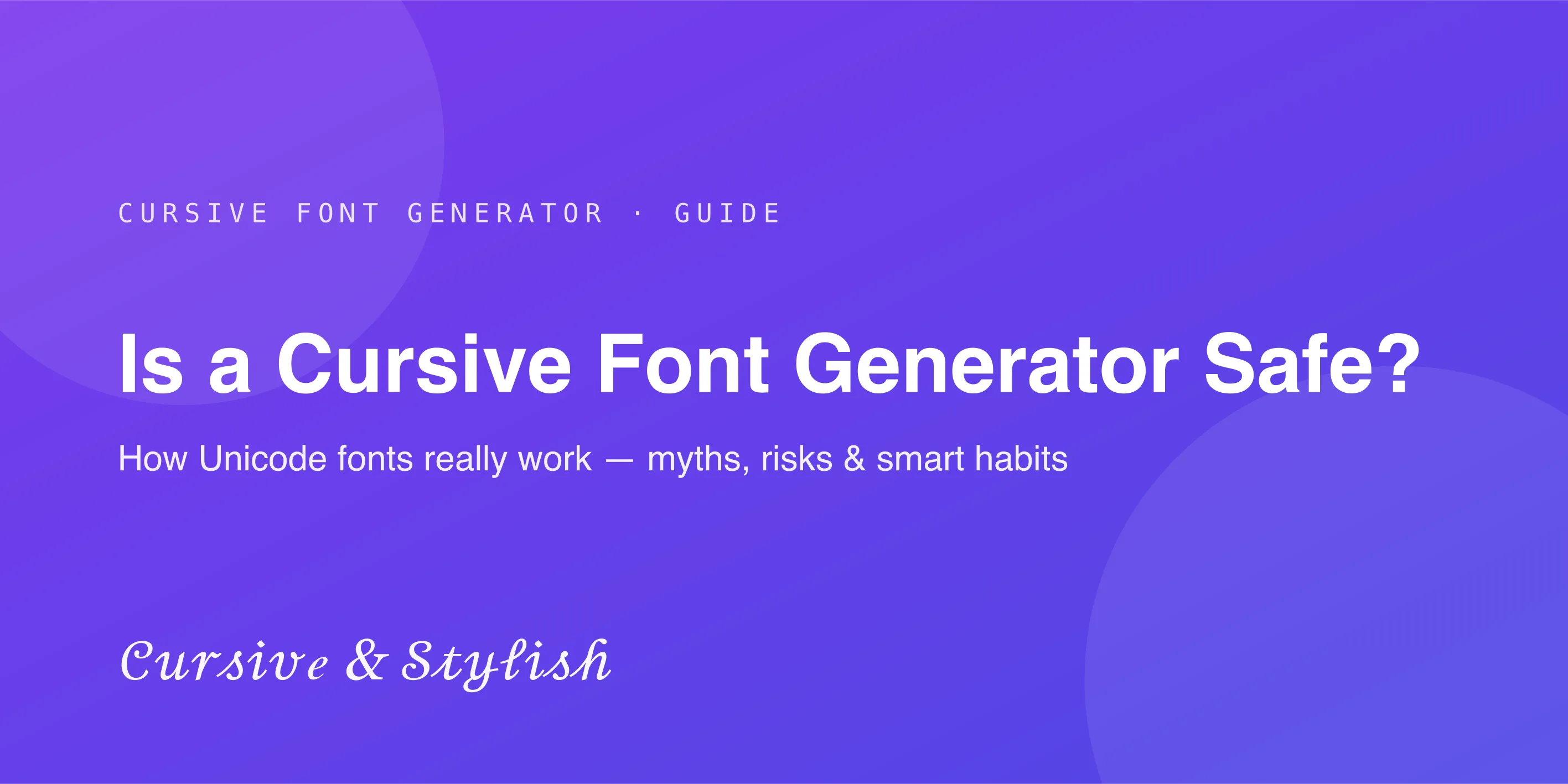 How a cursive font generator works safely using Unicode characters
